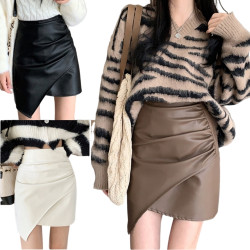 不規則皮裙 編號:B384