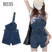 單肩帶牛仔背帶褲 編號:B235