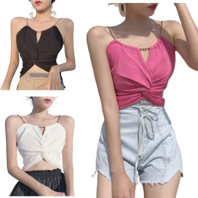 扭結鏈條吊帶背心 編號:B293