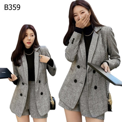 毛呢外套+短褲 套裝 編號:B359