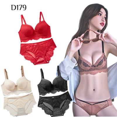 性感蕾絲無鋼圈內衣套裝 編號:D179