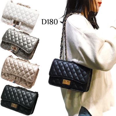 菱格鏈條小香風單肩包 編號:D180