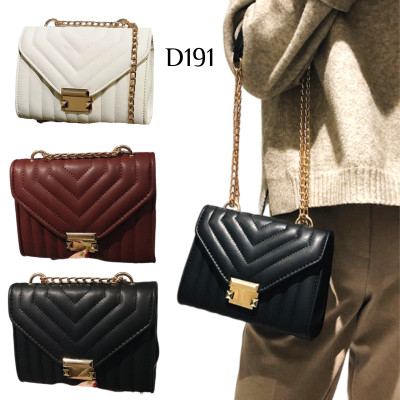 小香風菱格鏈條斜挎單肩小方包 編號:D191