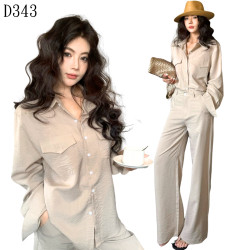 襯衫褲裝套裝 編號:D343