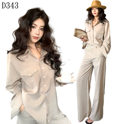 襯衫褲裝套裝 編號:D343