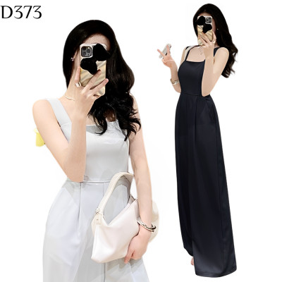 皺褶連體闊腿褲 編號:D373