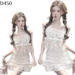 民族風蕾絲馬甲+短褲套裝 編號:D450