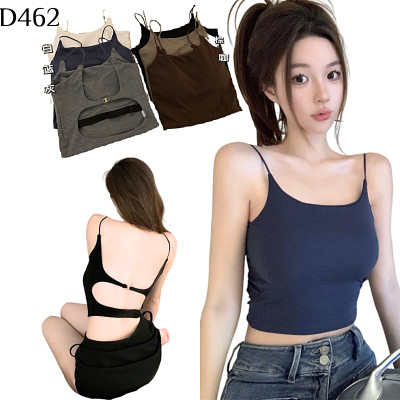 鏤空大露背胸墊吊帶 編號:D462