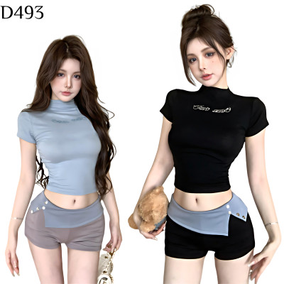 少女燙鑽短褲套裝 編號:D493