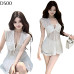 白色純欲微透背心 編號:D500
