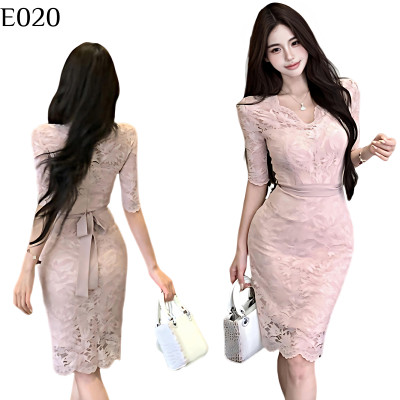 定染蕾絲連衣裙 編號:E020