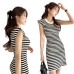 圓領無袖條紋針織連衣裙 編號:C168