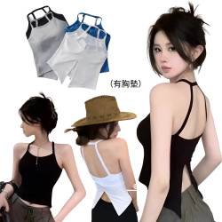 純欲辣妹短款開衩吊帶 編號:C29